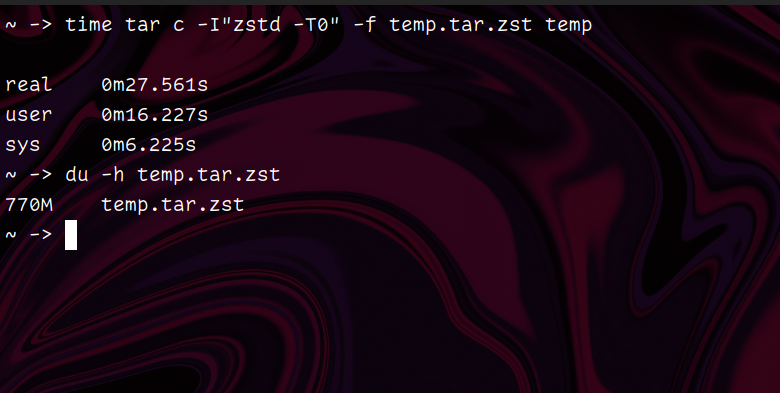 zstd (Level 3) compression